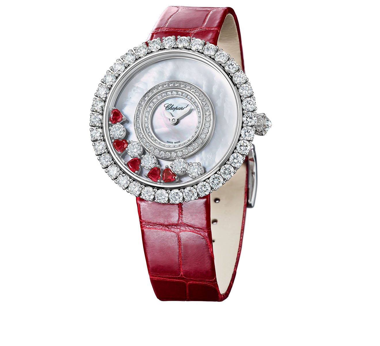 Часы Happy Diamonds Icons Round Ruby Heart Chopard Happy Diamonds 204445-1006 - фото 2 – Mercury