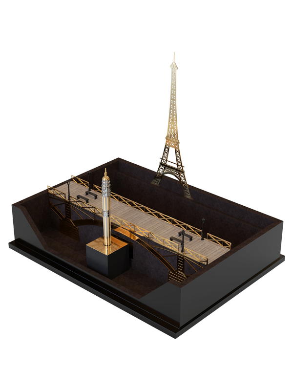 Набор: ручка-роллер на подставке S.T. Dupont Loves Paris
