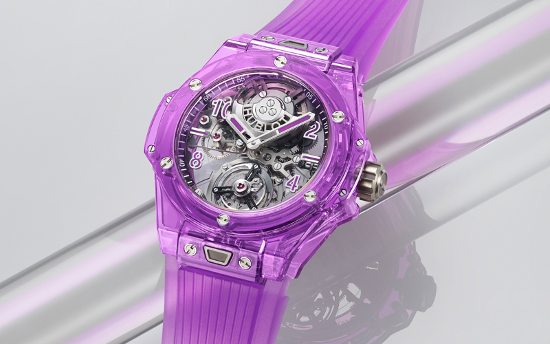 Часы Big Bang Tourbillon Automatic Purple Sapphire в 44 мм корпусе из полированного лилового сапфира