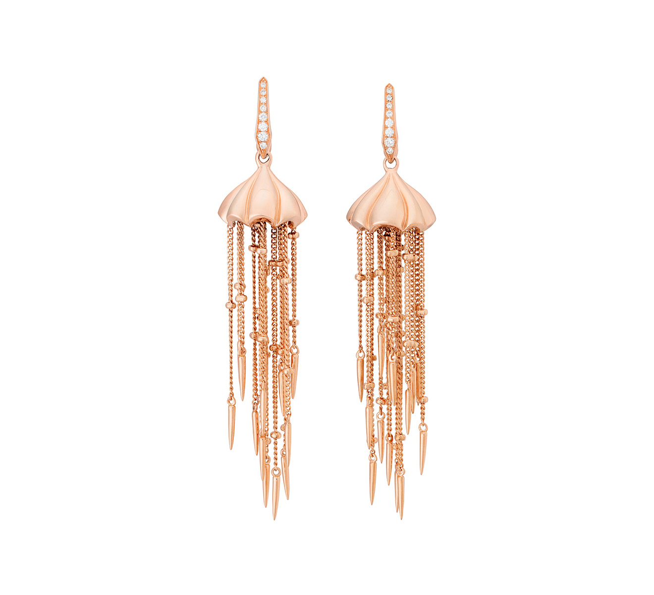 Серьги Stephen Webster Jewels Verne Jellyfish из розового золота с бриллиантами
