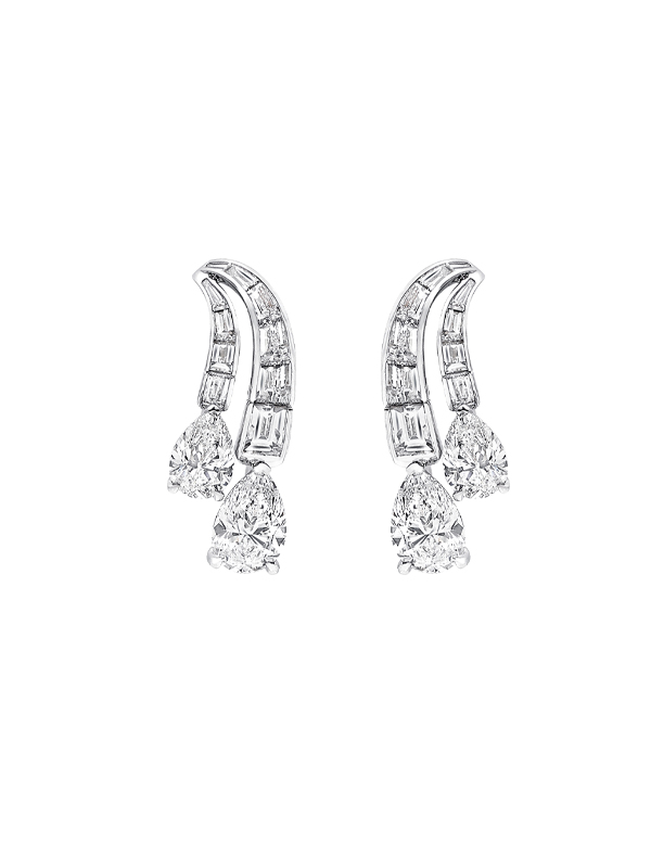 Серьги Graff Duet из белого золота с бриллиантами