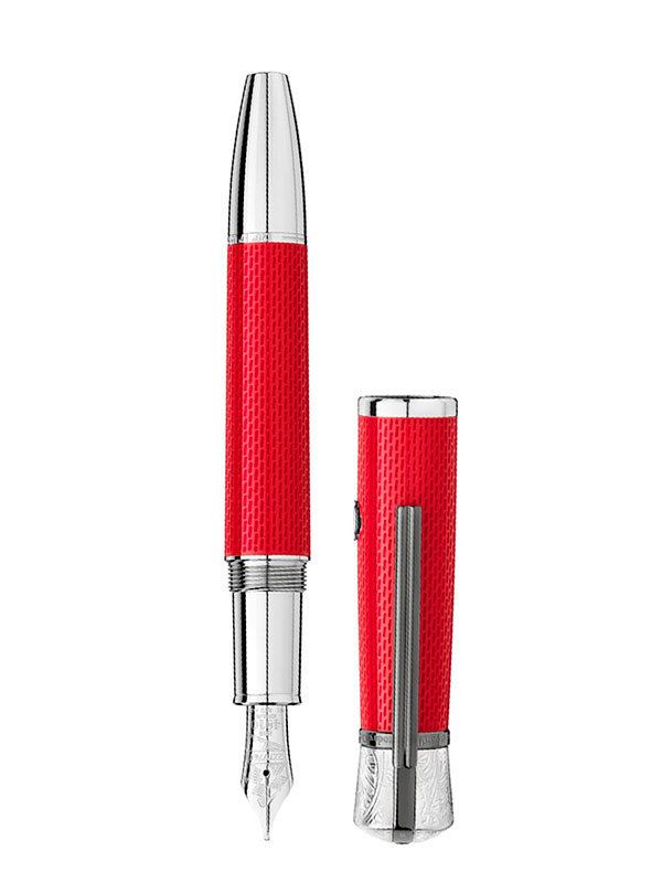 Перьевая ручка Montblanc James Dean с отделкой рутением и красной смолой