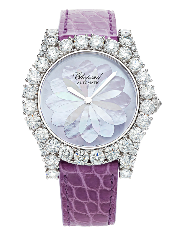 Часы Chopard L'Heure du Diamant в 35,75 мм корпусе из белого золота с бриллиантами