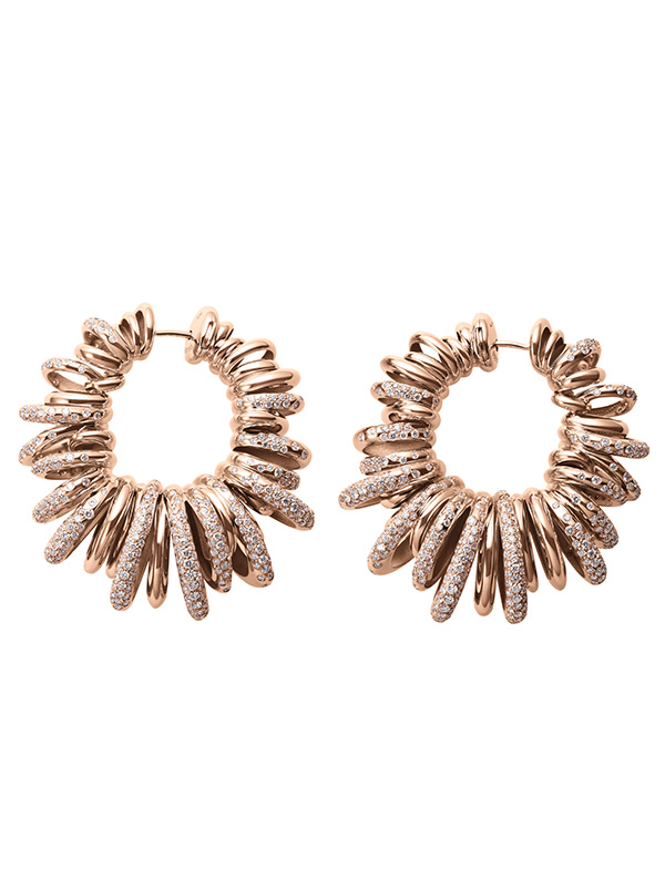 Серьги de Grisogono Sole из розового золота с бриллиантами 