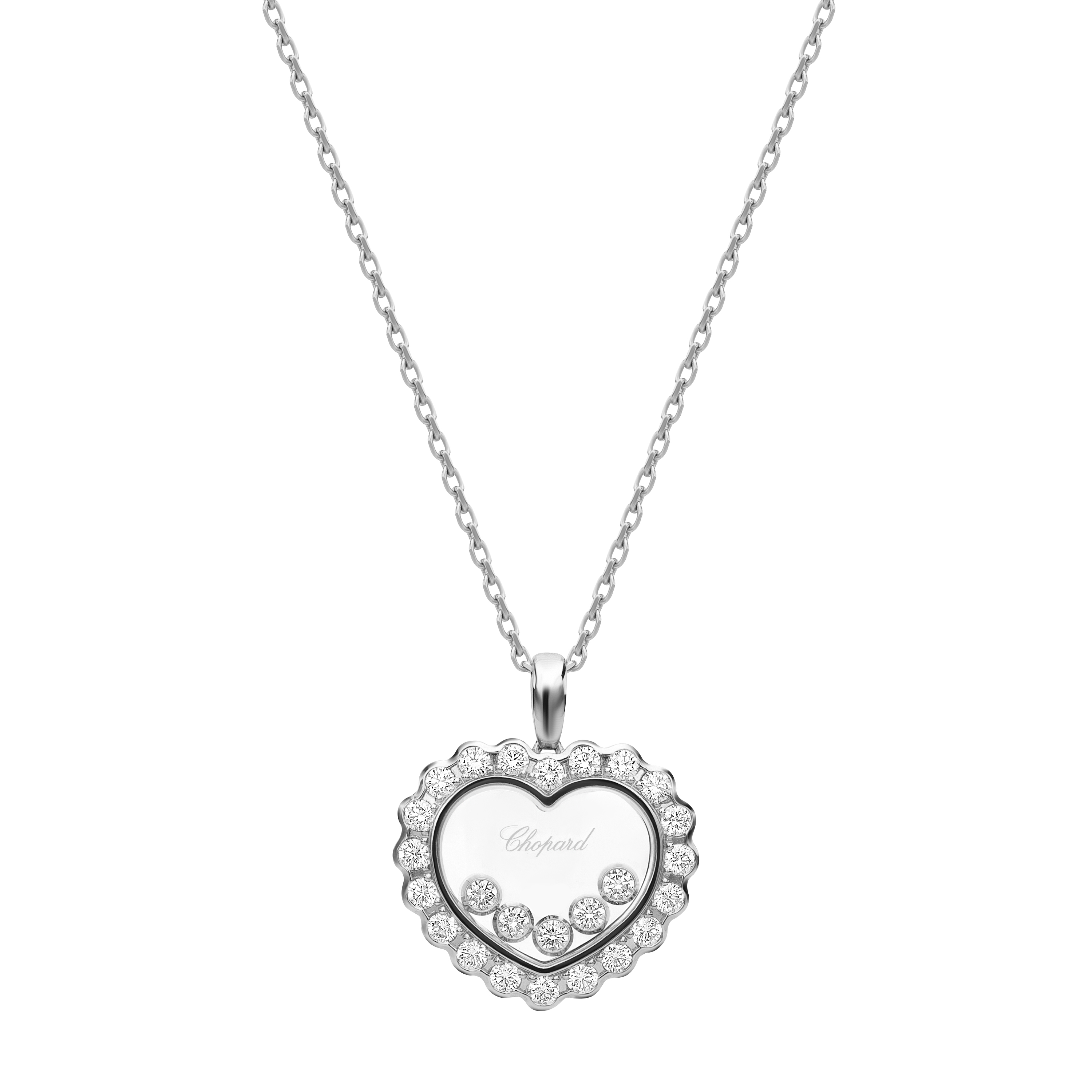 Кулон Chopard Happy Diamonds из белого золота с бриллиантами