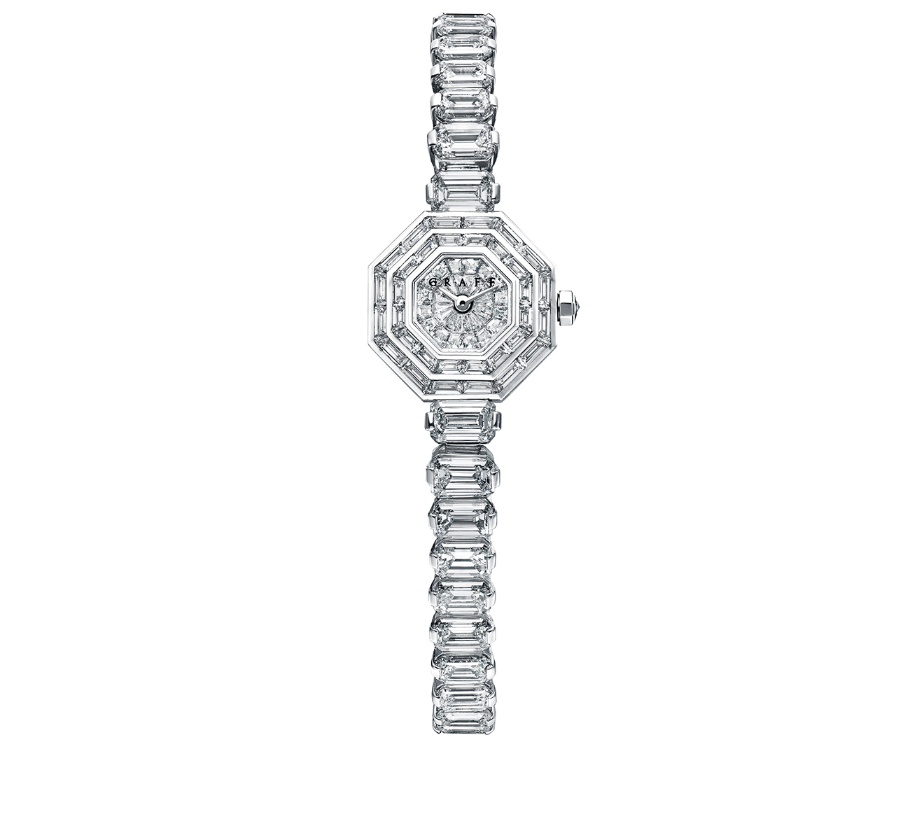 Часы Graff Octagon Pave Fancy Diamonds из белого золота с бриллиантами