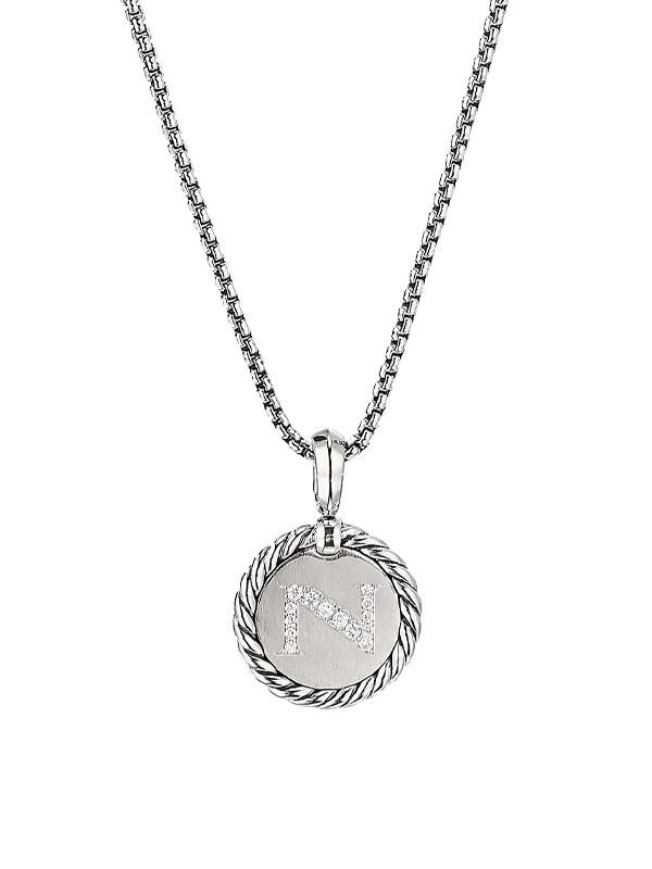 Кулон David Yurman Cable Collectibles из серебра с бриллиантами