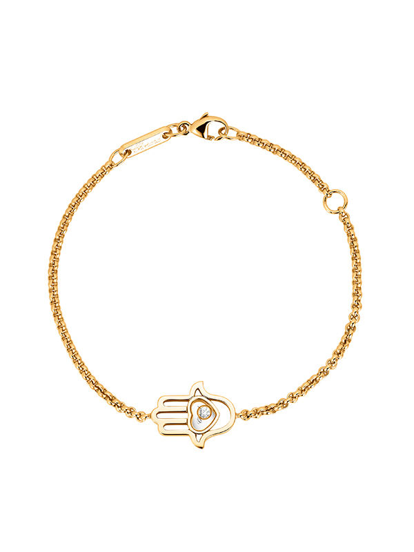 Браслет Chopard Happy Diamonds Good Luck Charms из розового золота с плавающим бриллиантом