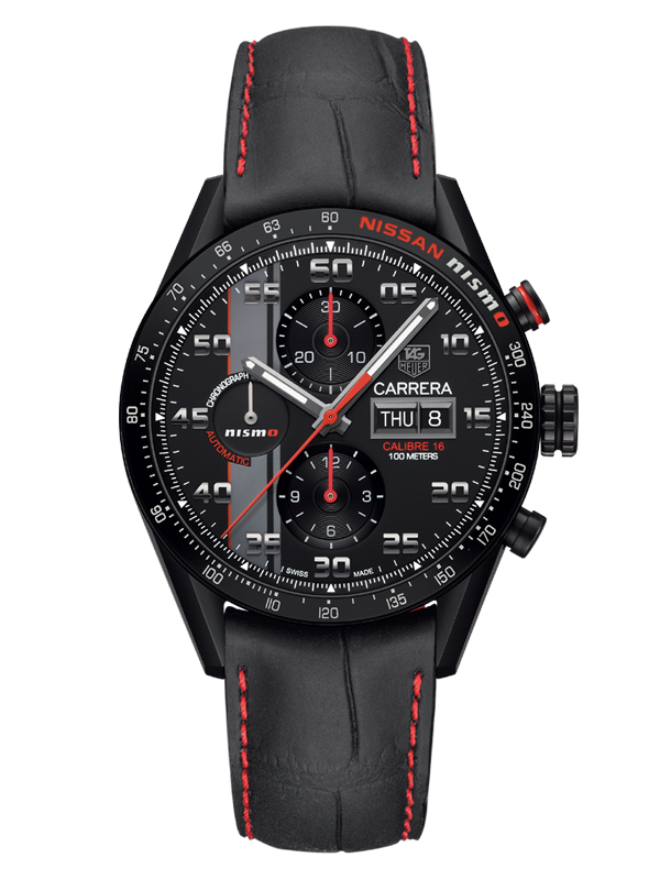 Часы Tag Heuer Carrera Calibre 16 Day-Date в корпусе из титана с керамическим безелем с индикатором даты и дня недели
