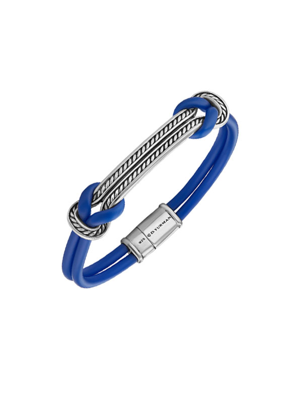 Браслет David Yurman Maritime из серебра и каучука