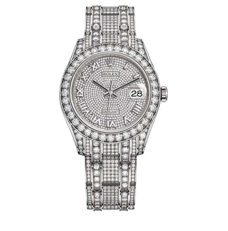 Часы Rolex Pearlmaster 39 в корпусе из белого золота с бриллиантами