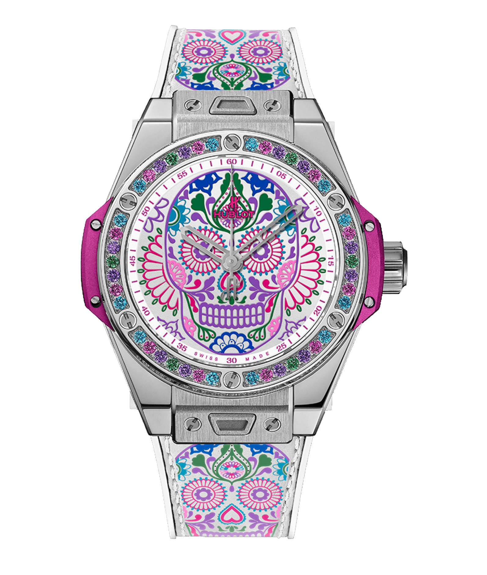Часы Hublot Big Bang One Click Calavera Catrina в 39 мм корпусе из стали
