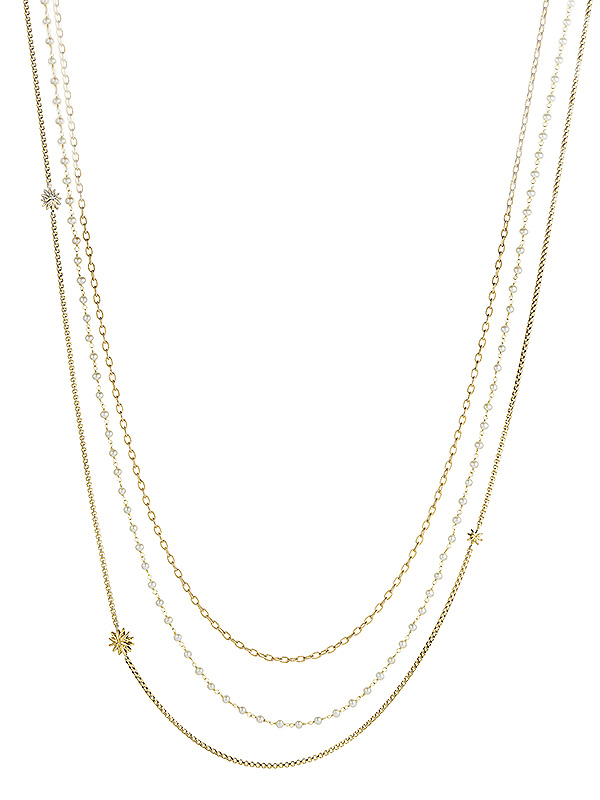 Колье David Yurman Starburst из желтого золота с жемчугом