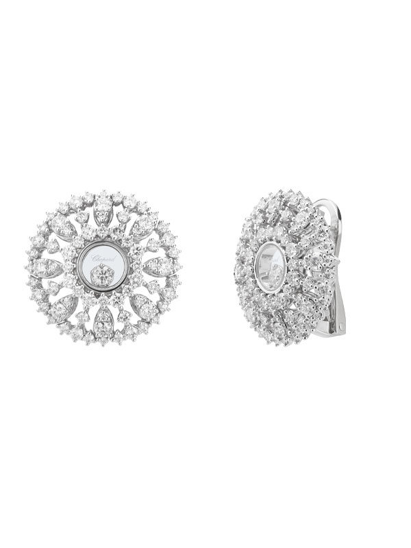 Серьги Chopard Happy Diamonds из белого золота с бриллиантами