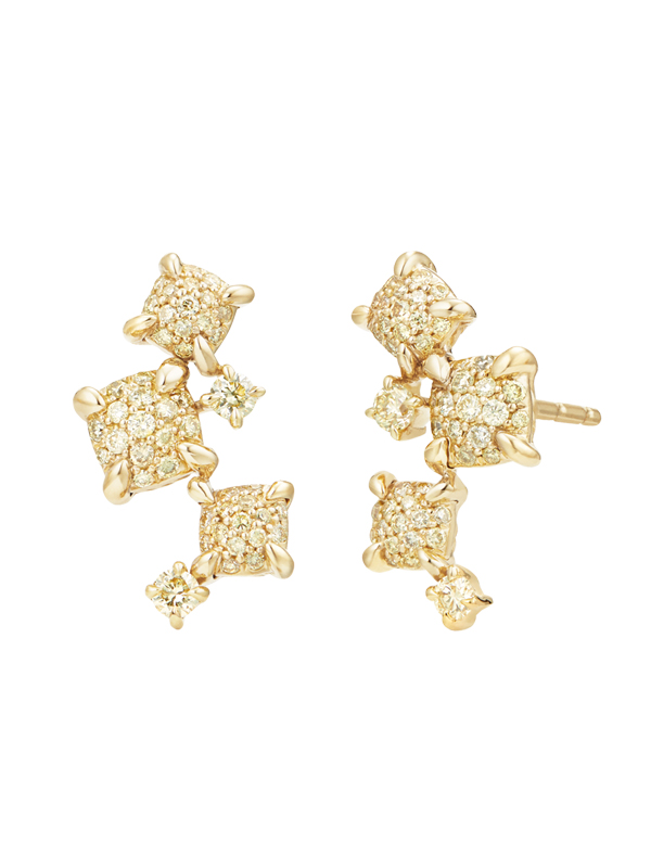 Серьги David Yurman Precious Chatelaine из желтого золота с бриллиантами