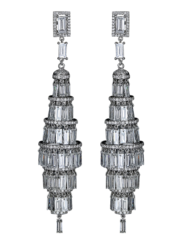 Серьги Jacob & Co. La Lustre из белого золота с бриллиантами