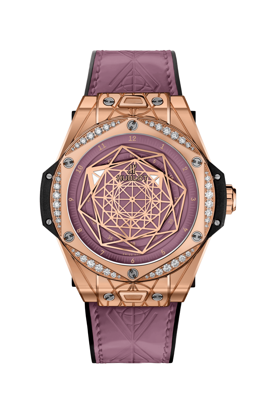 Часы Hublot Big Bang Sang Bleu King Gold Pink Diamonds в 39 мм корпусе из розового золота King Gold с бриллиантами