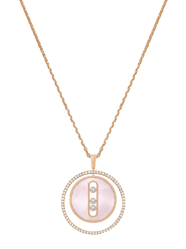 Колье Messika Lucky Move Color из розового золота с перламутром и бриллиантами