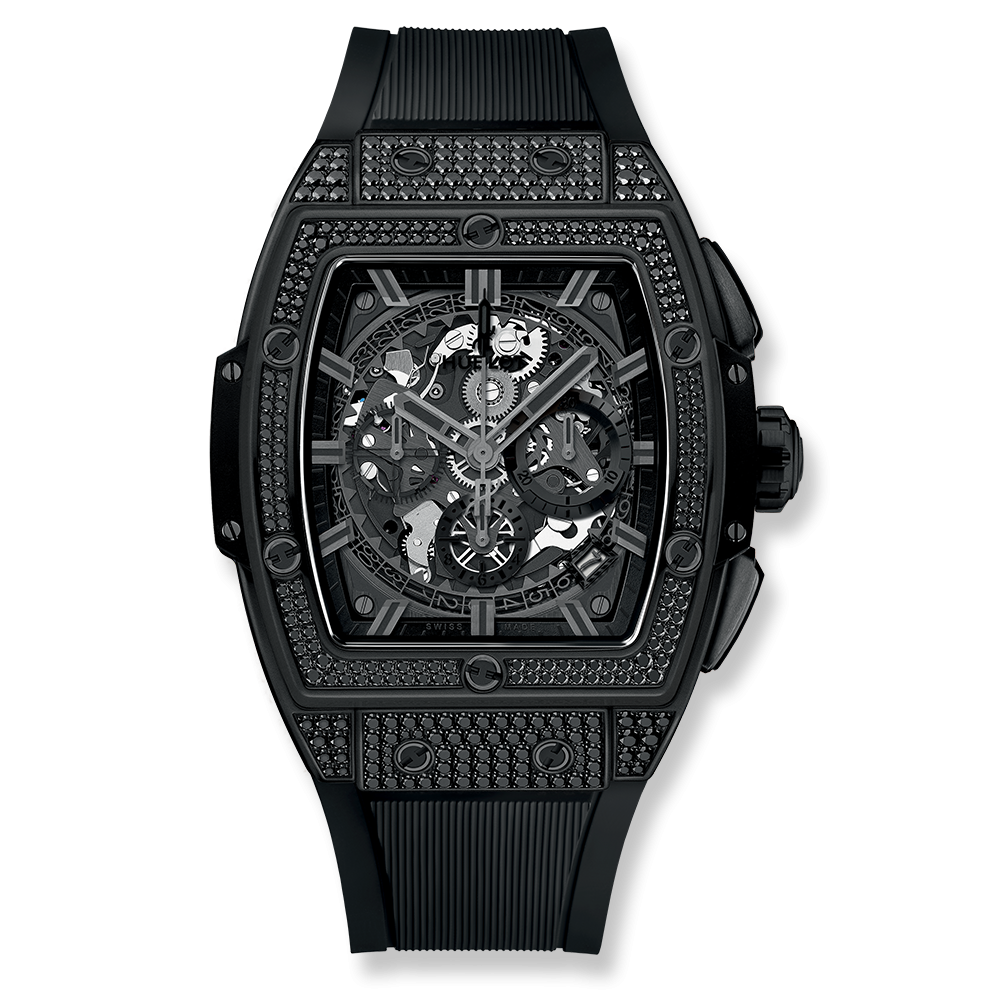 Хронограф Hublot Spirit of Big Bang Ceramic Chronograph Black с водопроницаемостью в 100 м