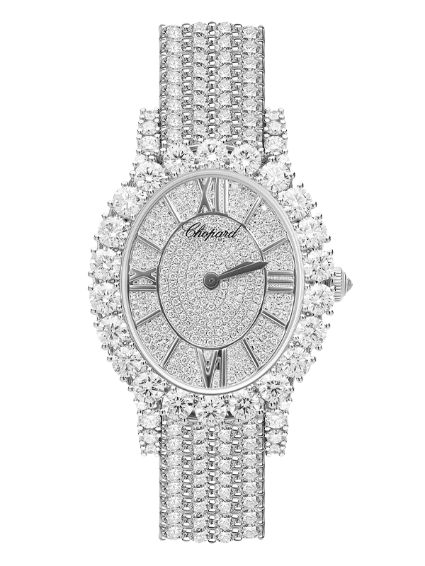 Часы Chopard L'Heure du Diamant в 34,2 мм корпусе из белого золота с бриллиантами