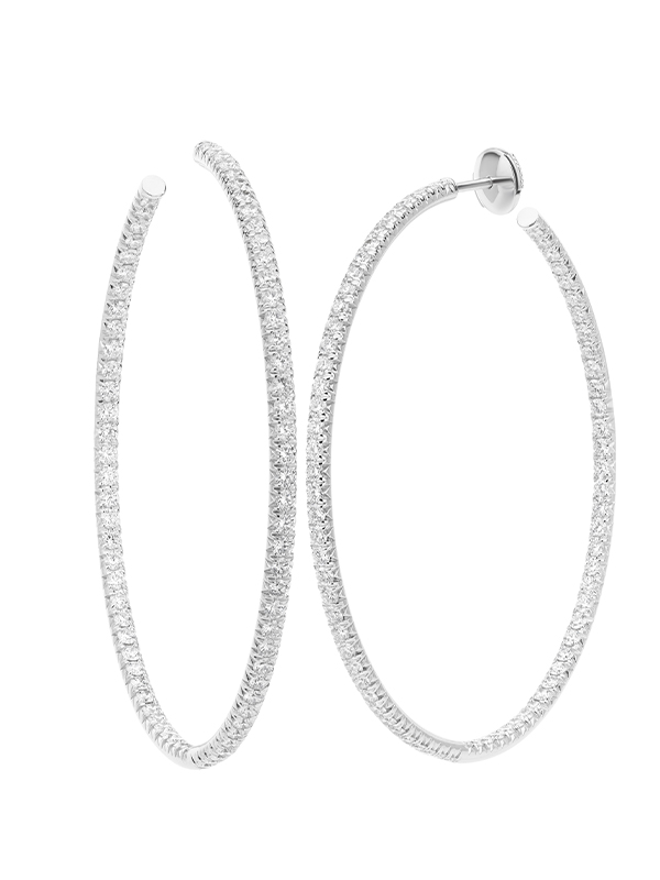 Серьги Mercury Classic из белого золота с бриллиантами