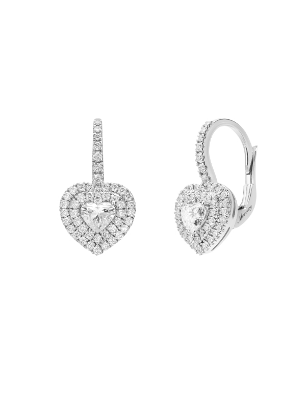 Серьги Mercury Heart из белого золота с бриллиантами