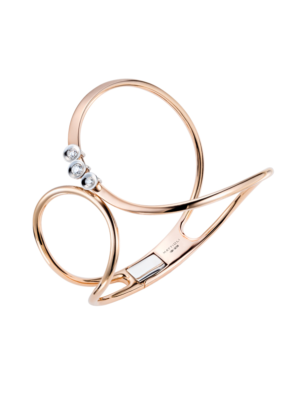 Браслет Mattioli Tibet из розового золота с подвижными бриллиантами