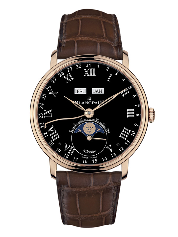 Часы Blancpain Villeret Quantième Complet 8 Jours из красного золота с полным календарем