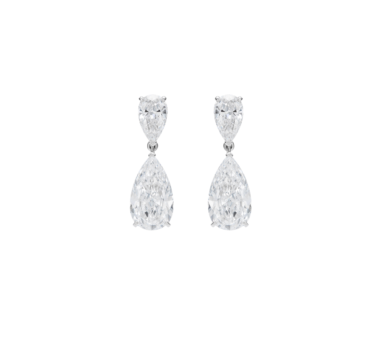 Серьги Mercury Classic из белого золота с бриллиантами