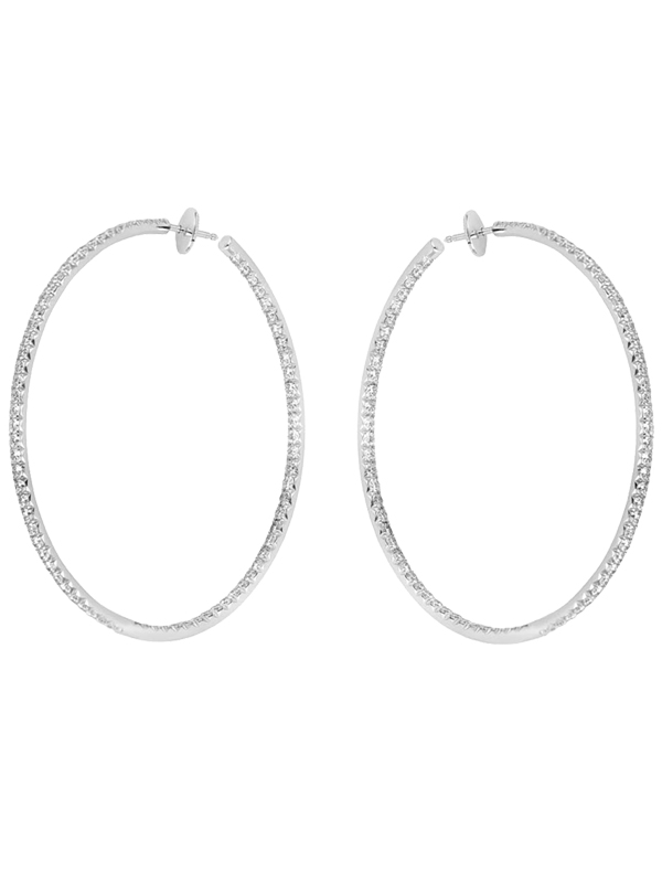 Серьги-кольца Chopard High Jewellery из белого золота с бриллиантами