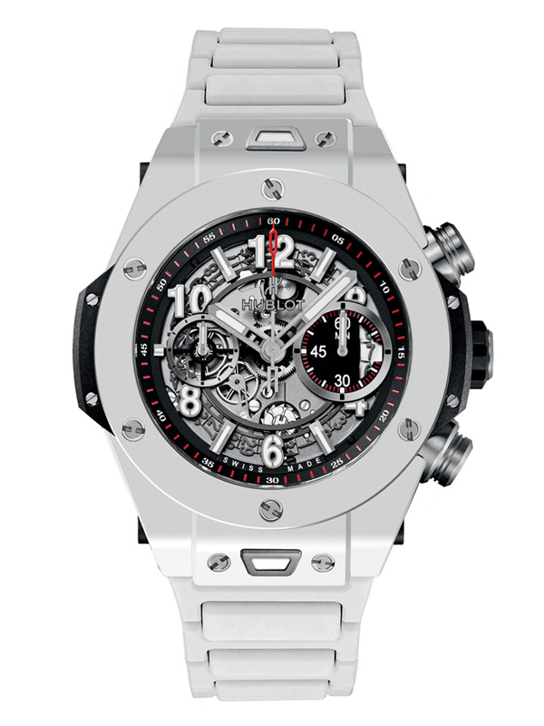 Часы Hublot Big Bang Unico White Ceramic Bracelet в 45 мм керамическом корпусе