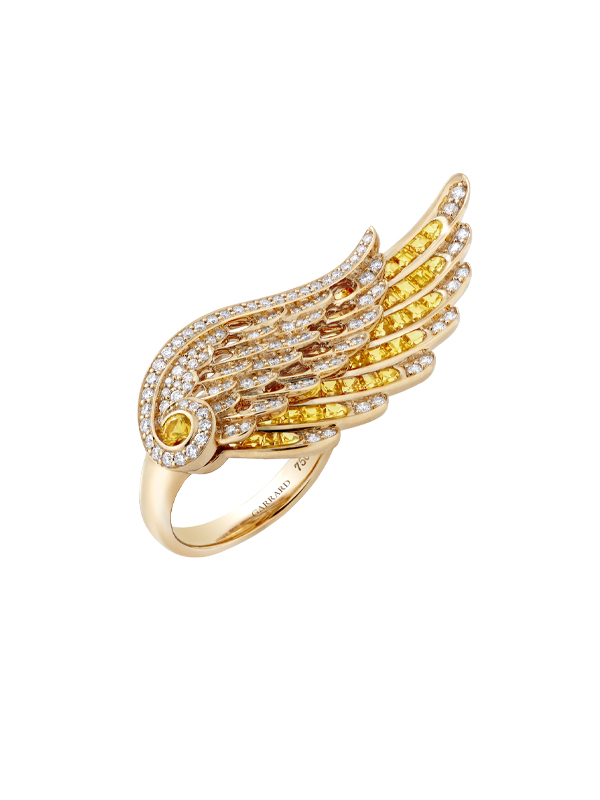 Кольцо Garrard Wings Embrace из розового золота с сапфирами и бриллиантами