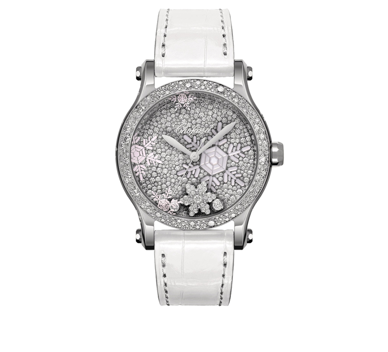Часы Chopard Happy Snowflakes с плавающими бриллиантами