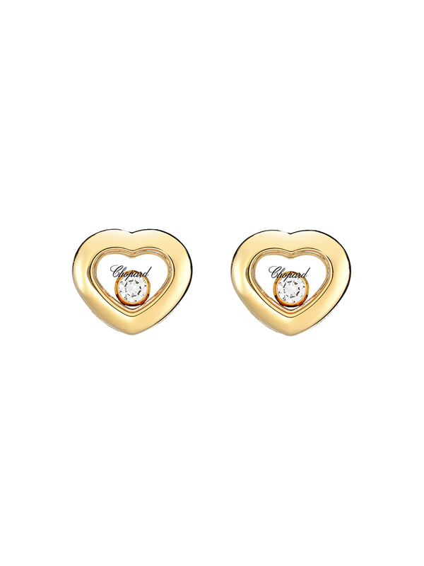 Серьги Chopard Happy Diamonds Icons из желтого золота с плавающими бриллиантами