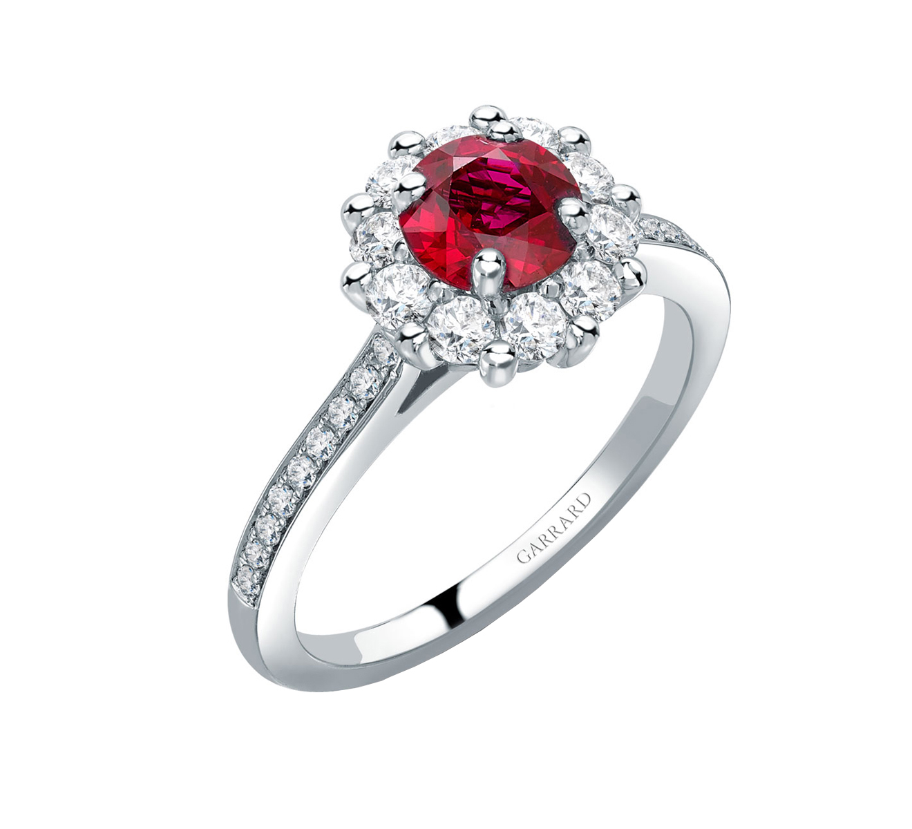 Кольцо Gararrd из коллекции Garrard 1735 с рубином и бриллиантами