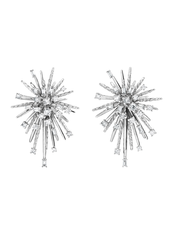 Серьги David Yurman Supernova из белого золота с брилилантами
