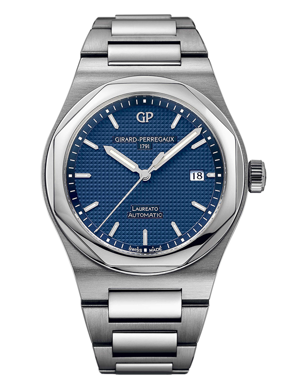 Часы Girard-Perregaux Laureato Steel Automatic Blue с запасом хода в 46 часов