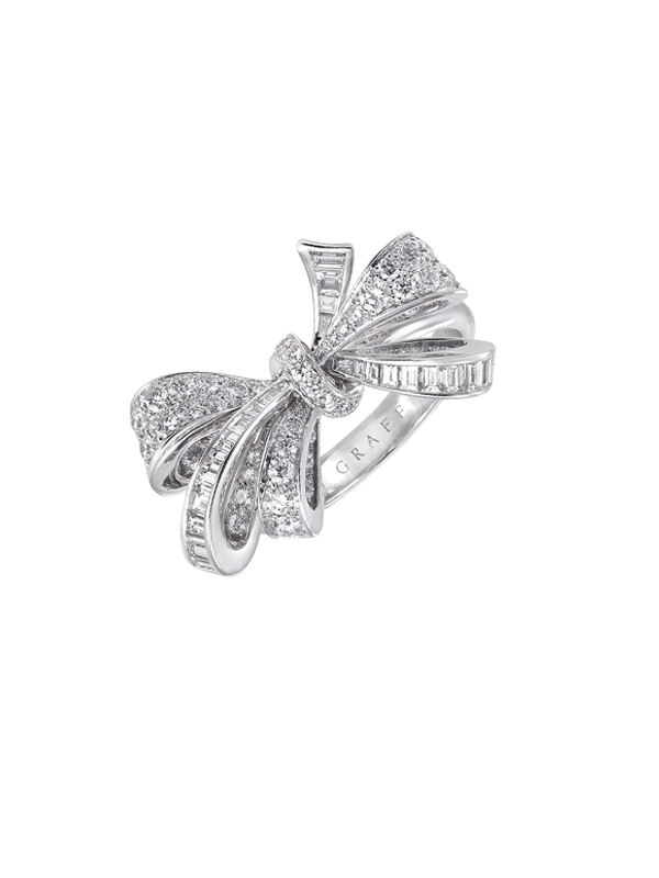 Кольцо Graff Bow Motif из белого золота с бриллиантами