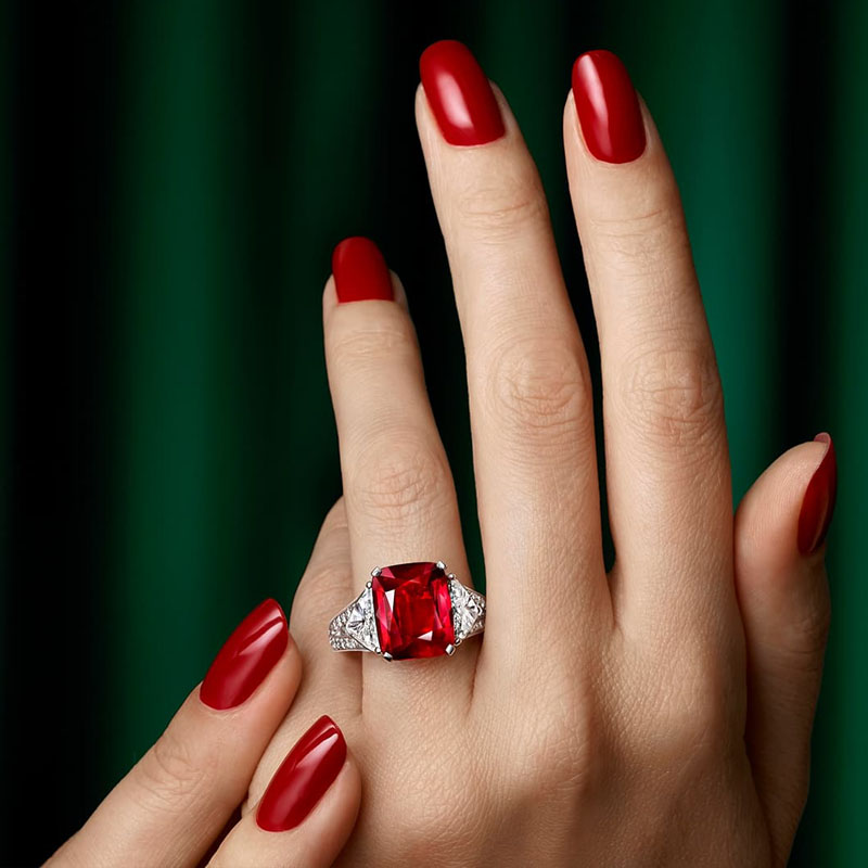 В красных оттенках: украшения с рубинами