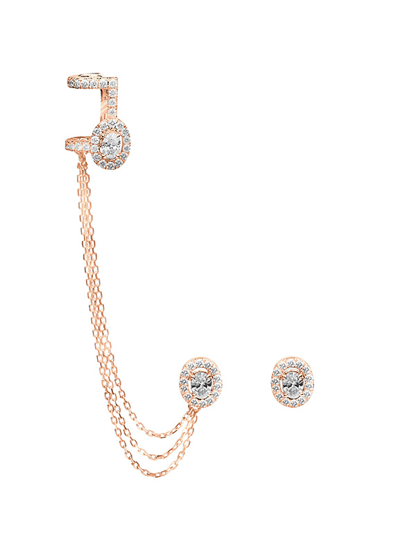 Серьги Messika Glam'Azone из розового золота с бриллиантами