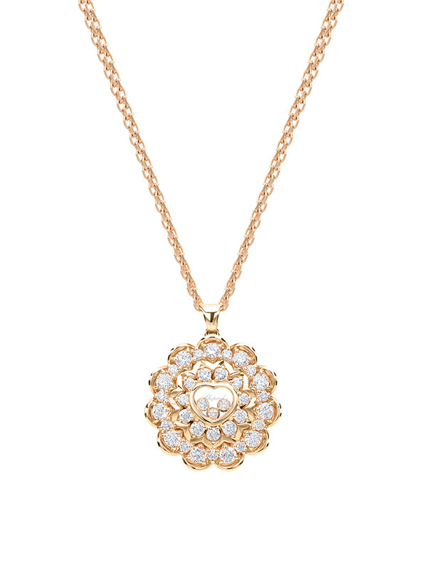 Кулон Chopard Happy Diamonds с «плавающими» и статичными бриллиантами