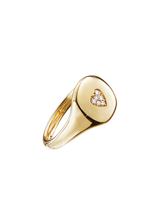 Кольцо David Yurman Pinky Rings из желтого золота с бриллиантами