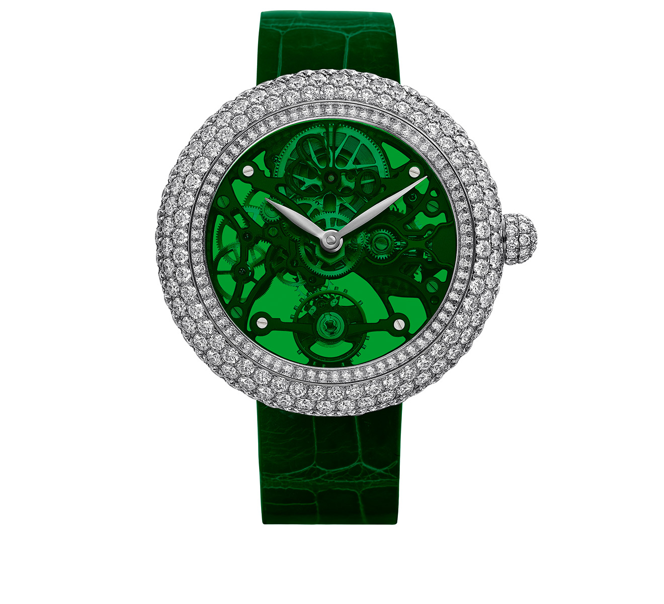 Часы Jacob & Co Northern Lights Steel Green Dial с запасом хода в 46 часов