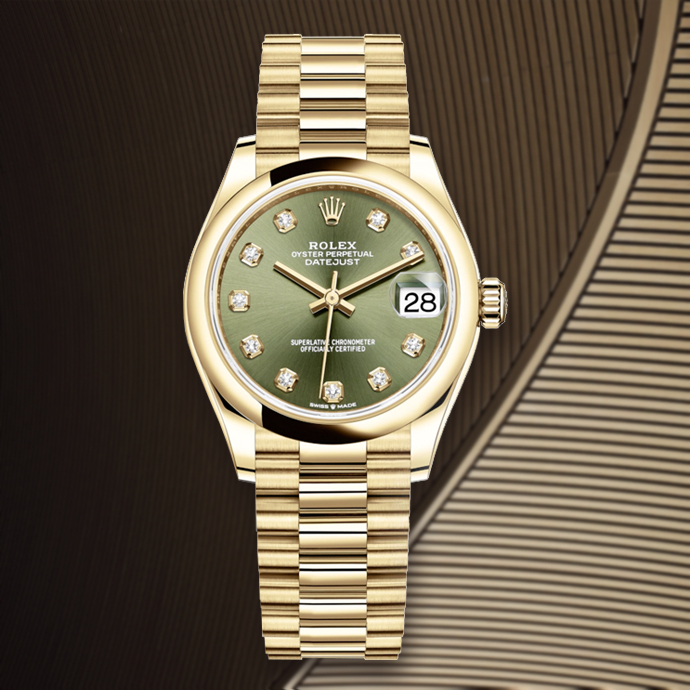 rolex datejust 31 green