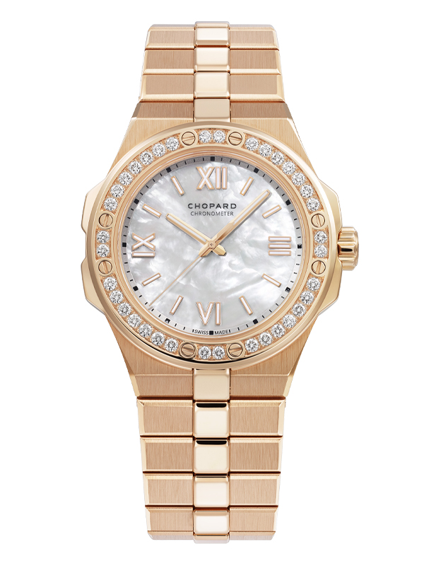 Часы Chopard Alpine Eagle в 36 мм корпусе из розового золота с бриллиантами