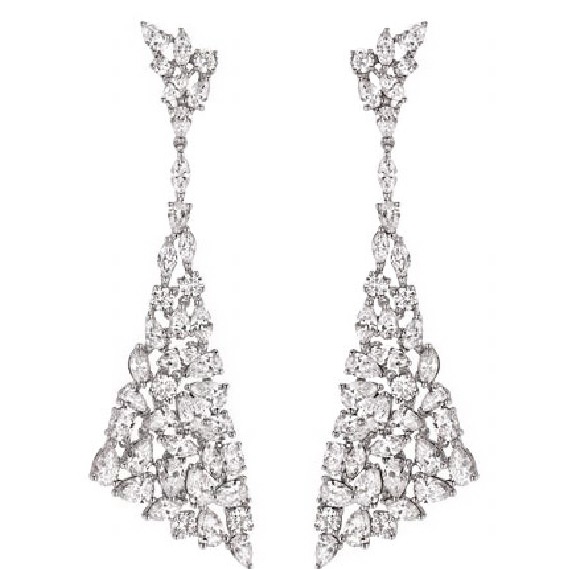 Серьги Messika Silk из белого золота с бриллиантами