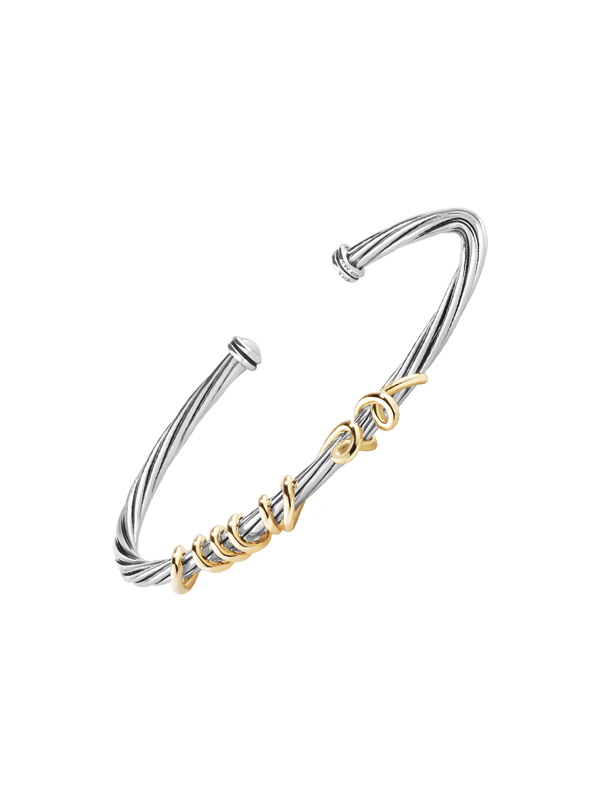 Браслет David Yurman Whispers из желтого золота и серебра