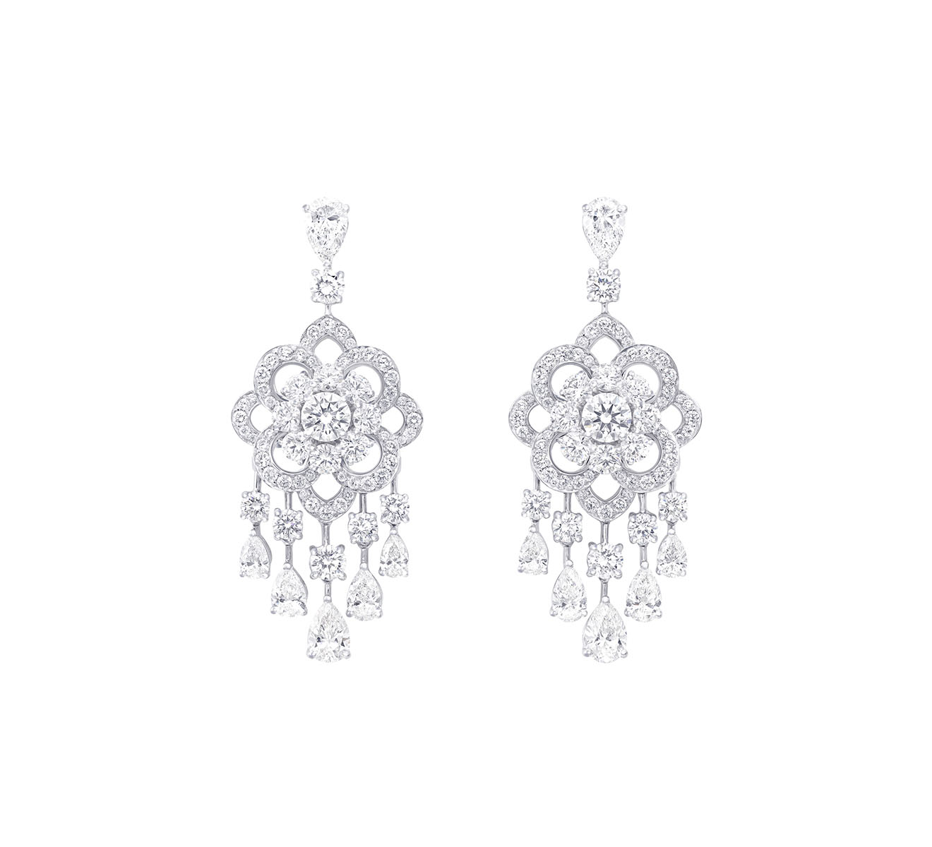 Серьги Graff Rosette из белого золота с бриллиантами