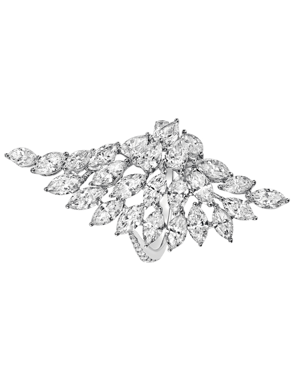Кольцо Messika Diamond Feathers из белого золота с бриллиантами