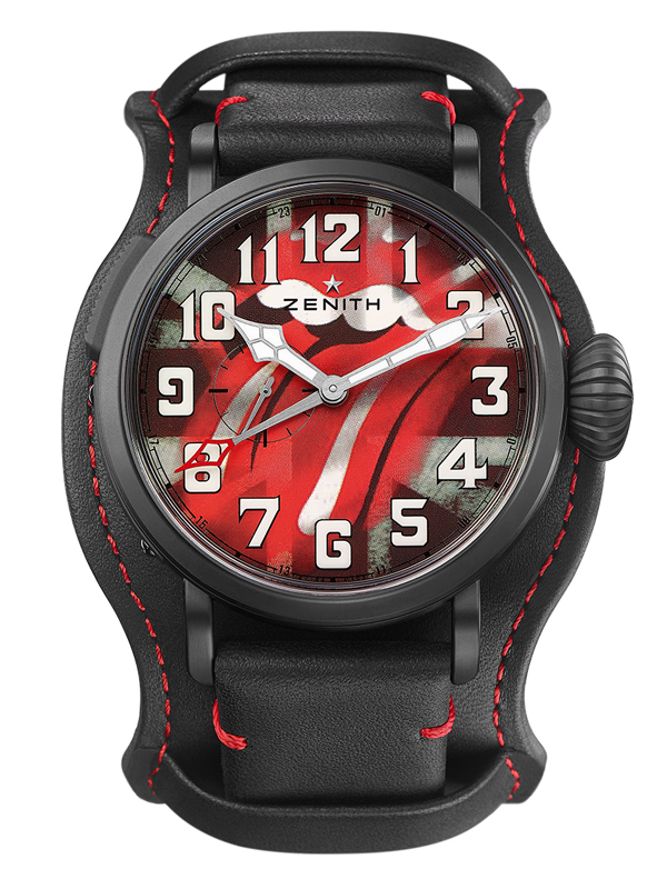 Часы Zenith Pilot Rolling Stones в корпусе из титана со вторым часовым поясом